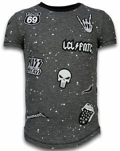 Logotipo personalizado letra parche desgastado streetwear para hombre 95 algodón 5 spandex camisetas boxy bordado camisetas para hombres - Product Image 5