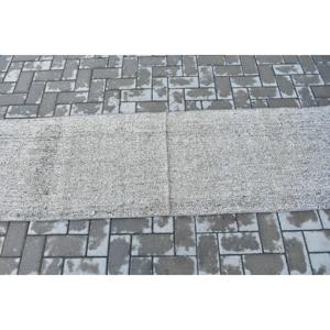 พรมวินเทจ, พรมตุรกีขนาด 2.1x6.7 ฟุต, พรมขนสัตว์ลายอิคัตสีเทาขาว - Product Image 3