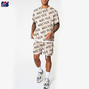 ชุดกางเกงขาสั้นสำหรับผู้ชายชุดกางเกงขาสั้นพิมพ์ลายแขนสั้นสำหรับฤดูร้อน - Product Image 2