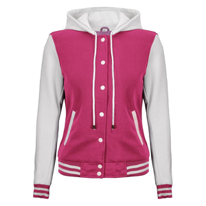 Chaquetas universitarias cálidas de invierno de color sólido para mujer, venta al por mayor, chaqueta universitaria de alta calidad hecha a medida para mujer - Product Image 3