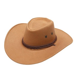 Sombrero de vaquero de lana de alta calidad con corona alta y ala ancha para sombreros llamativos occidentales atrevidos y clásicos - Product Image 6