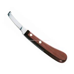 Nhãn hiệu riêng giá thấp áp xe Vòng dao thép không gỉ hai mặt móng dao bán buôn tay cầm bằng gỗ móng dao - Product Image 3