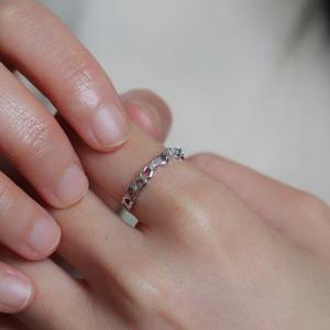 แหวนพลอยบุษราคัมสีขาวเงินสเตอร์ลิง925เครื่องประดับทำด้วยมือเงินสไตล์ Boho สำหรับเป็นของขวัญสำหรับผู้หญิง - Product Image 1