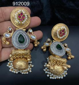 Fancy Day venta al por mayor Vintage Boho India étnico Jhumka pendientes colgantes forma de pájaro antiguo borla pendientes femeninos joyería - Product Image 1