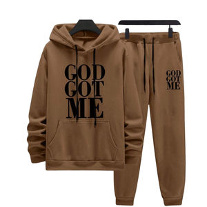 Survêtement unisexe personnalisé avec logo, pantalon de survêtement épais, impression sérigraphique, impression en relief, survêtement de qualité supérieure, tendance - Product Image 1