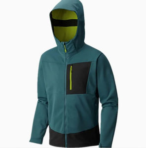 Veste softshell légère à capuche en toile pour homme, coupe-vent et imperméable, fermeture éclair intégrale - Veste bomber unisexe pour l'hiver - Product Image 4