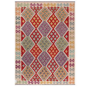 Alfombra Kilim de Maimana, Afganistán, 214 x 154 cm, Juego de Alfombras - Product Image 1