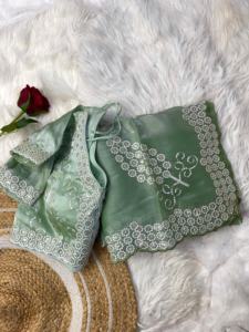 Calidad Premium estilo moderno puro suave Zimmy seda Saree con 3 mm secuencia bordado Trabajo Mujer moda exportador proveedor - Product Image 3