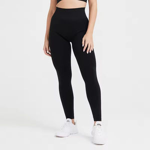 Pantalones de yoga elásticos de tendencia, cintura cruzada hecha a medida, mallas de secado rápido para mujer, ropa deportiva con sublimación personalizada - Product Image 3