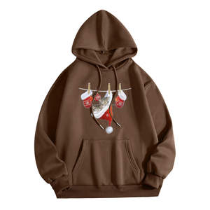 Sudadera con capucha personalizada con estampado personalizado y bordado Unisex algodón polar talla grande promoción Sudadera con capucha - Product Image 6