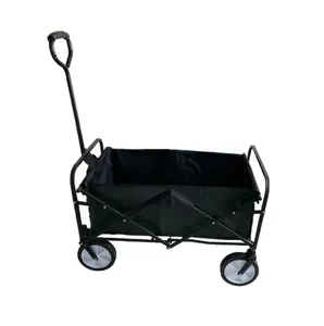 Chariot de plage utilitaire pliable polyvalent pour l'extérieur Chariot de plage Chariot de jardin à 4 roues