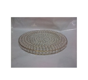 Función DE BODA Bandeja redondeada de metal Cena Restaurante Plato Platos para servir Platos Cargador de metal Placas Uso de comedor - Product Image 6