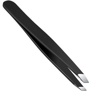 Pinzas de belleza para cejas multicolor de calidad superior inclinadas/punta plana de acero inoxidable - Product Image 5