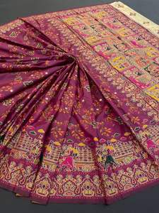 ผ้าส่าหรีผ้าไหมลายดอกสำหรับ2025 - Product Image 2