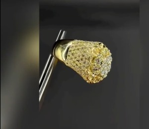 Hot Selling VVS Moissanite 925 Sterling <b>Silver</b> Engagement <b>Ring</b> Yellow Gold Plated IGI Certified Wedding Fine Unisex Gift for <b>Men</b> - Product Image 2