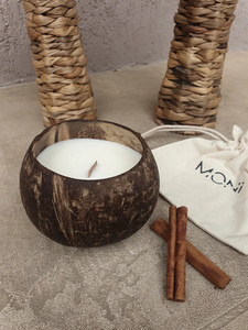 De noix de coco bougie shell naturel cire de détente bougies parfumées en gros la main personnalisable décor à la maison - Product Image 3