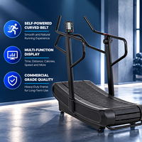 Tapis de course incurvé BN à fonctionnement silencieux, absorption des chocs, auto-alimenté, pour la maison, la salle de sport et le studio de fitness
