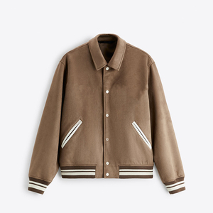 เสื้อแจ็กเก็ตเบสบอลผ้าใบสีฟ้าอ่อนสำหรับผู้ชายสไตล์มหาวิทยาลัยกันน้ำระบายอากาศได้ดีใส่ในฤดูหนาวโลโก้ตามสั่ง2024 - Product Image 1