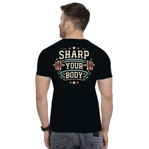 T-shirt uni pour homme 100% coton, coupe classique, tissu naturel respirant, séchage rapide, personnalisable, mode quotidienne - Product Image 2