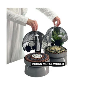 Bol à chocolat rond en métal fait main de la meilleure qualité pour les bonbons sucrés arabes Fournitures d'hôtel écologiques pour les mariages - Product Image 3