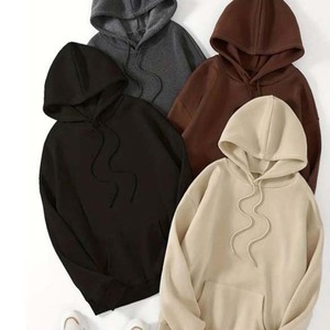 Sudadera con Capucha de Algodón/Fibra de Bambú Gruesa de Alta Calidad con Estampado de Insignia Frontal para Mujer - Product Image 3