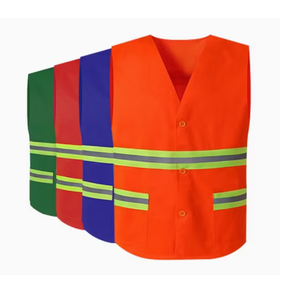 เสื้อกั๊กนิรภัยสะท้อนแสงทรงสูง2สีตัดกันสำหรับทุกเพศเสื้อกั๊กนิรภัยสำหรับผู้สำรวจความปลอดภัยโลโก้ตามสั่ง - Product Image 2