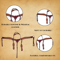 Ensemble de bride et de collier de poitrail pour cheval western, best-seller, réglable, confortable, durable, équipement d'équitation pour l'entraînement des chevaux
