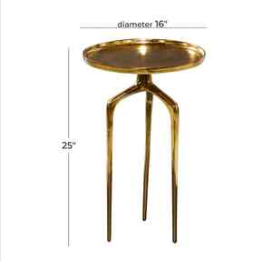 Mesa de centro de oro pulido moderna, muebles para el hogar para sala de estar y vestíbulo, mesa auxiliar de Metal para uso en interiores y exteriores para decoración del hogar - Product Image 2