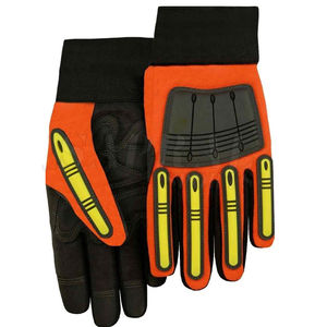 Suministro directo de fábrica Guantes DE TRABAJO resistentes a cortes Guantes de protección contra impactos TPR Guantes de cuero de Pakistán - Product Image 4