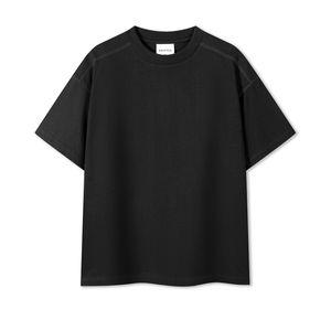 T-shirt à col roulé de haute qualité, coupe classique, manches courtes, 100 % coton tricoté, couleur unie, streetwear, logo personnalisé, collection Printemps/Été 2025 - Product Image 1
