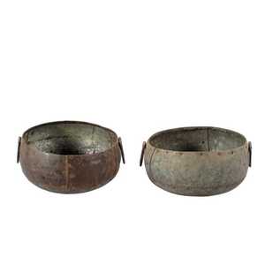 ชามไม้ด้ามจับเหล็กสไตล์วินเทจสไตล์โบราณอุปกรณ์ตกแต่งบ้านสำหรับร้านอาหารโรงแรมได้รับแรงบันดาลใจจากศิลปะ - Product Image 3