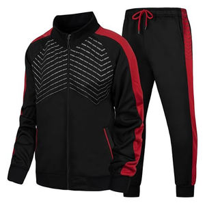 Vente en gros de tendances Combinaison de sport 2 pièces personnalisée Better Life pour homme Ensemble de survêtements de sport décontractés contrastés pour jogging - Product Image 2