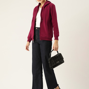 Sudaderas con Capucha y Cremallera para Mujer, Diseño Color Block, Tejido Grueso, Algodón y Poliéster, Fabricación OEM - Product Image 6