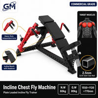 Machine à pectoraux inclinée à charge libre robuste avec banc réglable pour la musculation en salle de sport commerciale et à domicile