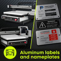 Nueva Impresora Plana de Inyección de Tinta NANOO PRINTERS Automática para Cabezal de Impresión I3200 para Etiquetas de Aluminio Anodizado, 30 Hojas/Hora