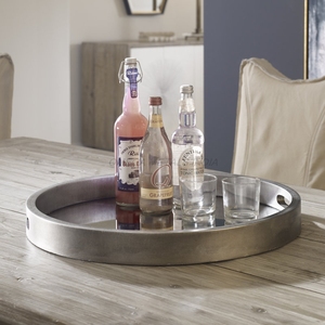 Bandeja de madera de acacia de lujo en color caoba rico con forma ovalada elegante y acabado texturizado Ideal para la decoración del hogar - Product Image 4