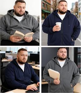 Chaquetas con Capucha de Manga Larga para Hombre, de Alta Calidad, Tallas Grandes, Corte Clásico, Secado Rápido, Gruesas - Product Image 6