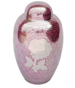Urnas de recuerdo decorativas de aluminio únicas hechas a mano para adultos mascotas bebés-Cremación de cenizas funerarias ecológicas personalizadas - Product Image 2