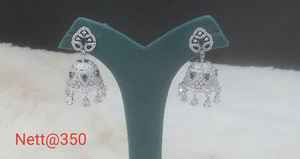 Exquisito diamante americano latón Jhumka pendientes conjunto de moda diseño hecho a mano mujeres IGI certificado brillo bodas fiestas - Product Image 5