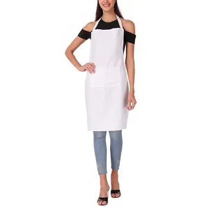 Wholesale Cheap Prices Adjustable Full Length Cotton Chef Apron/Custom Logo 100% Cotton Manufacture Chef Apron