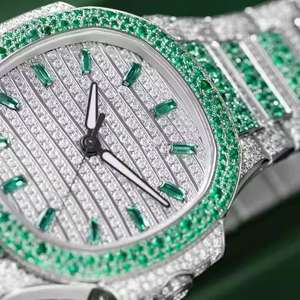 โมอิสซาไนต์คุณภาพสูง VVS ประดับเพชรเต็มเรือน กลไกจักรกล SEIKO สายสแตนเลส กระจกกันน้ำ 10 บาร์ สำหรับทุกเพศ - Product Image 2