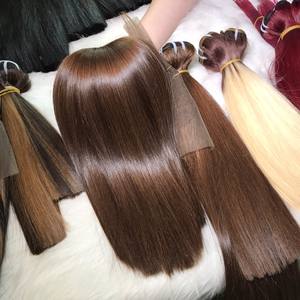 Mechones de cabello humano virgen de hueso marrón, cabello lacio con cutícula alineada, 100% sin procesar, 12A, vietnamita - Product Image 6