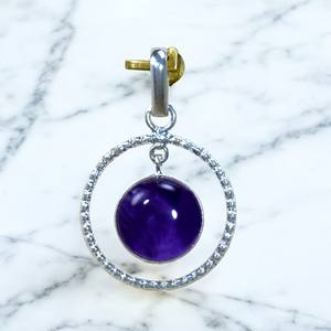 Amethyst Gemstone Cabochon 925 Sterling Silver Pendants Necklace With Pendant Silver Fine Wholesale Jewelry - Product Image 1