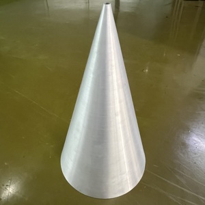 Cono de Aluminio <span class=keywords><strong>1060</strong></span> Personalizado para Hilado |   Altura máxima 710 mm |   Fabricación de Conos Metálicos OEM |   Anodizado/Pintado en Polvo |   Certificado ISO9001 - Product Image 2