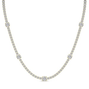 Collier Solitaire en Diamant de Laboratoire 7,00 carats (Total) en Or Massif 14K, Couleur FG, Pureté VS, 207 Diamants Sertis Individuellement - Product Image 2