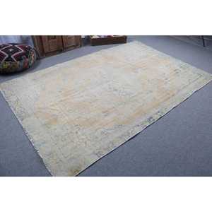พรมวินเทจขนาด 5.8x8.8 ฟุต พรมตุรกีขนาดใหญ่ พรมลายขาวแบบนามธรรม - Product Image 2