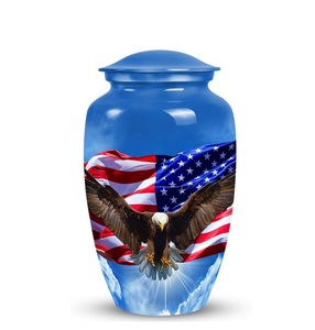 Urnas de cremación con bandera americana azul para cenizas de adultos, entierro para papá, urna para hombre y mujer, funeral para hombres y mujeres, urna conmemorativa, tamaño personalizado - Product Image 1