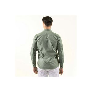 Chemise Western Slim Fit à double poche à rabat vert amande - Product Image 3