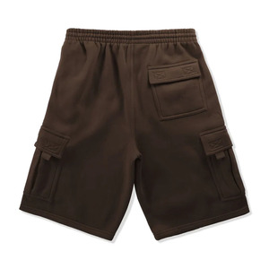 Vintage Style <b>Men's</b> Streetwear <b>Shorts</b> with Thick Drawstring Acid Wash <b>Patch</b> Embroidery and Cut Edge 100% Cotton - Product Image 2