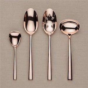 Modern 4pc Rose Gold Kitchen Tool Set Stainless Steel Cooking Utensils - Nordic Style Serving Spoon Set for Party & Home Dining - Product Image 1